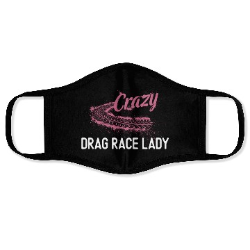 Discover Drag Racing Race Car Girl Crazy Face Masks