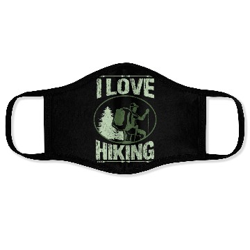 Discover i love hiking Face Masks