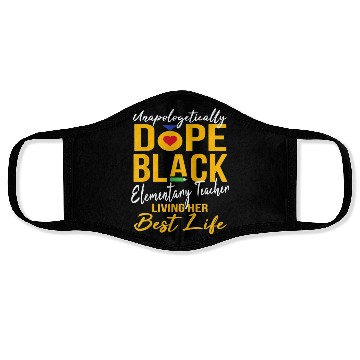 Discover elementary teacher Afro Pride Face Masks