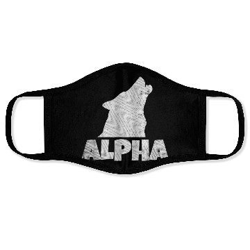 Discover Alpha Wolf Pack Member Wildlife Face Masks