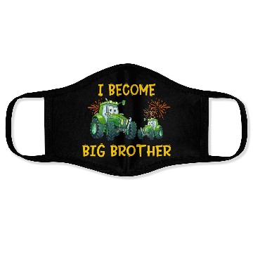 Discover Big brother farmer tractor Face Masks