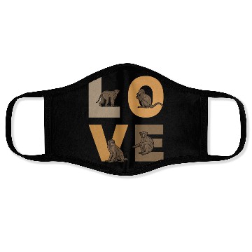 Discover Cute Monkey Lover Orangutan Monkeys LOVE Monkey Face Masks