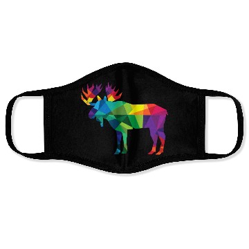 Discover Moose Colorful Low Poly Art HUNTING Theme - Hunter Face Masks
