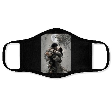 Discover elves love fantastic design flowers and full moon Face Masks