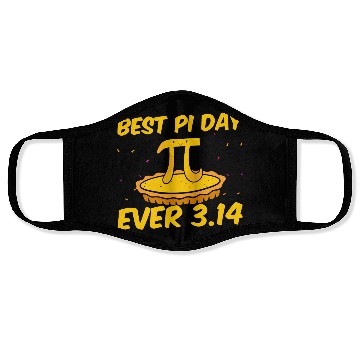 Discover Funny Math Gift Best pi day ever 3.14 Face Masks