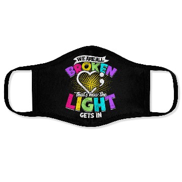 Discover Fight Depression Prevention Mental Awareness Face Masks