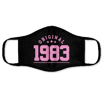 Discover 40 Years Vintage 1983 Retro 40th Birthday Face Masks