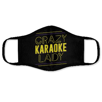 Discover Karaoke Singer Crazy Karaoke Lady Face Masks