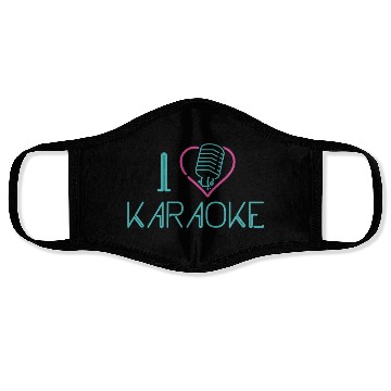 Discover Karaoke Singer Heart 80s Retro I Face Masks