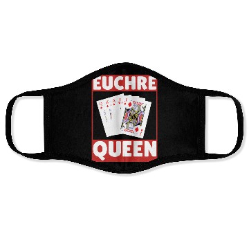 Discover Euchre Queen - Euchre Player Card Game Euchre Face Masks