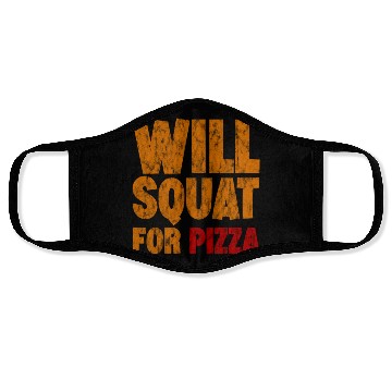 Discover Will Squat For Pizza 3 Face Masks