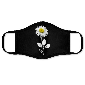 Discover flowers and heart Face Masks