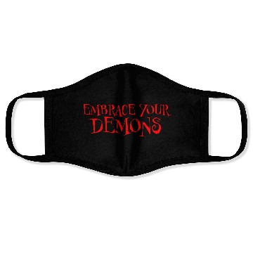 Discover Embrace Your Demons red Face Masks