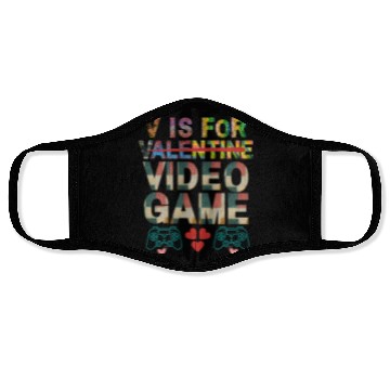 Discover V is for not valentine video game Apparel Face Masks