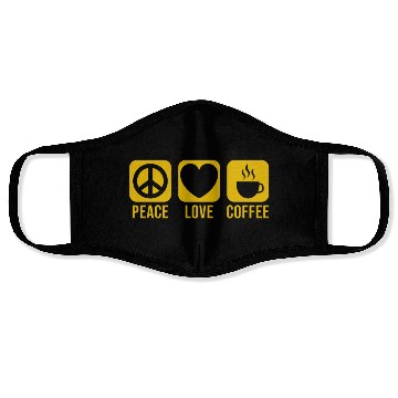 Discover Peace love coffee Face Masks