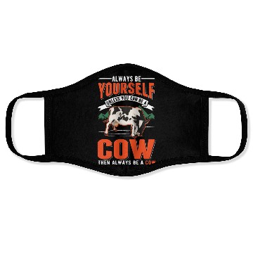 Discover Cow Gift Farmer Cattle Breeder Cows Face Masks