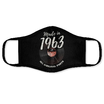 Discover 60 Years Vintage 1963 Retro 60th Birthday Face Masks