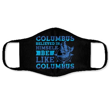 Discover Columbus Believe 1942 American Italian Christopher Face Masks