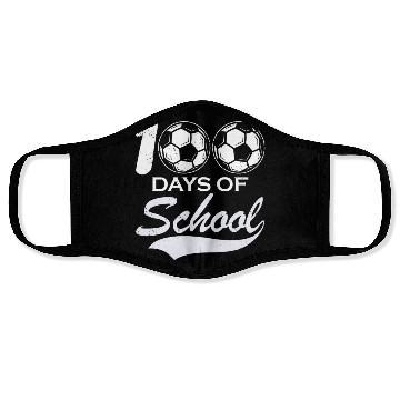 Discover 100 Days Of School Soccer Football Athletic Face Masks