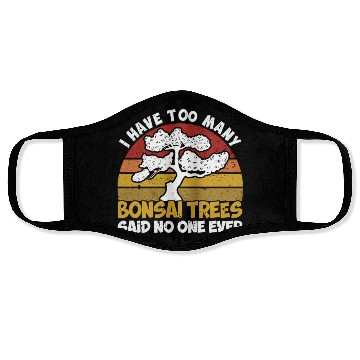 Discover Bonsai Tree Owner Gift Bonsai Tree Gardening Face Masks