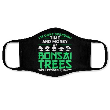 Discover Bonsai Tree Owner Gift Bonsai Tree Gardening Face Masks