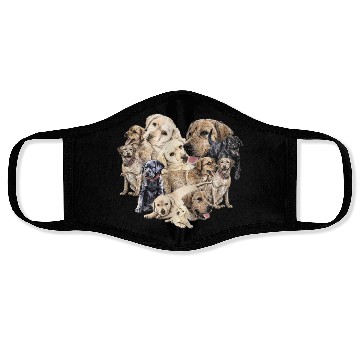 Discover Labrador Valentines Day Dog Lover Heart Face Masks