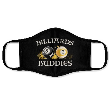 Discover Billiards Pool Player Ball Friends Face Masks