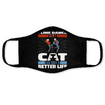 Discover Line Dance Line Dancing Cat Face Masks