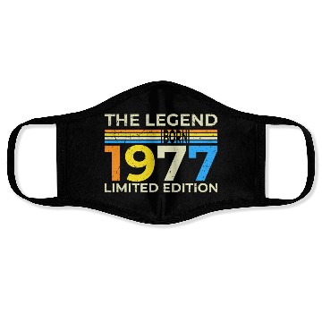 Discover The Legend 1977 Born Limited Edition Face Masks