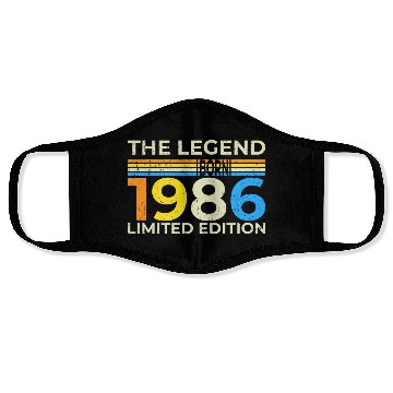 Discover The Legend 1986 Born Limited Edition Face Masks
