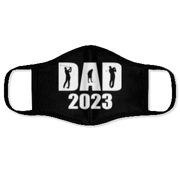 Discover Funny Dad 2023 For Golfer Face Masks