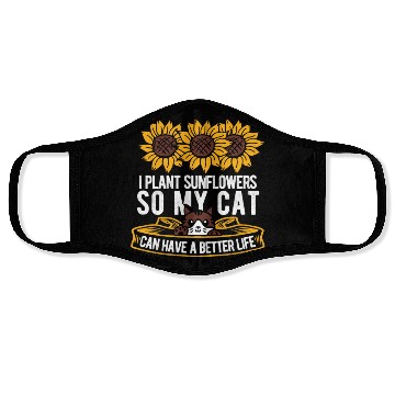 Discover Sunflower Gardening Cat Face Masks