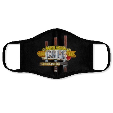 Discover Ranch House Cafe Sign Route 66 Neon Tucumcari NM Face Masks