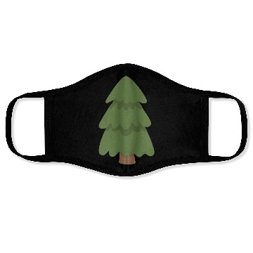 Discover Cartoon Evergreen Tree Face Masks