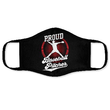 Discover Proud Baseball Pitcher Player Hobby Sayings Face Masks