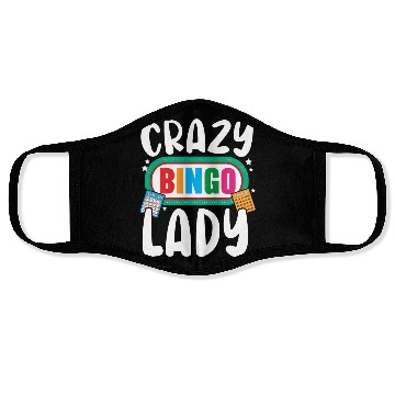 Discover Crazy Bingo Lady Bingo Player Casino Lottery Face Masks