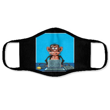 Discover programmer monkey Face Masks