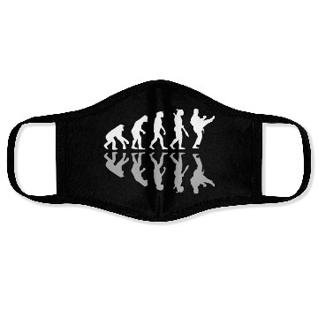 Discover Human Evolution Karate Martial Arts Lover MMA Face Masks