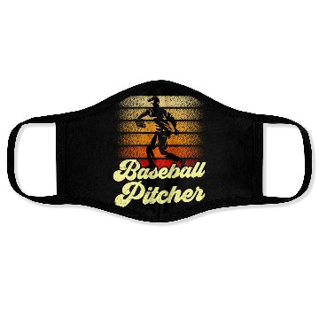 Discover Baseball Pitcher Player Hobby Sayings Face Masks