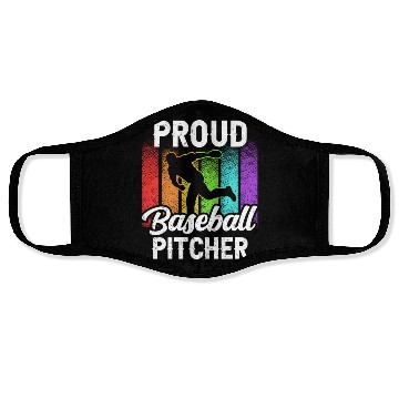 Discover Proud Baseball Pitcher Sayings Player Hobby Face Masks