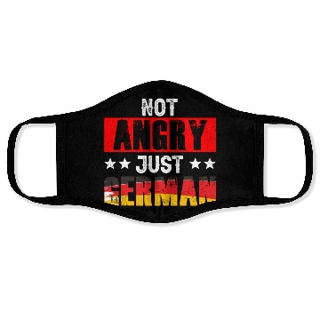 Discover Not Angry Just German Germany Teacher Voice Face Masks