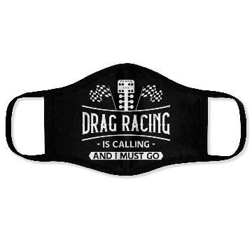 Discover Drag Racing Race Car Drag Racing Face Masks