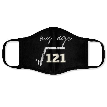 Discover my age 1 1Funny math Face Masks