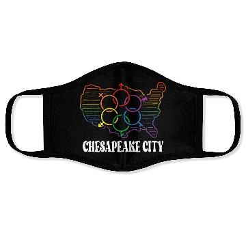 Discover Chesapeake City Pride Month Pride Flag LGBT Commun Face Masks