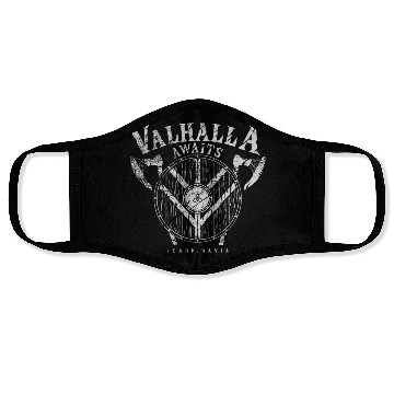 Discover Valhalla Awaits Viking Shield Face Masks