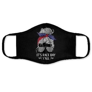 Discover Drag Racing Race Car Girl Face Masks