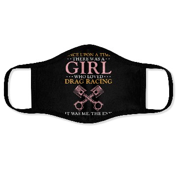 Discover Drag Racing Race Car Girl Once Face Masks