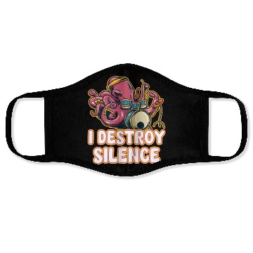 Discover Drummer Drums Music Drum Set Drumming Face Masks