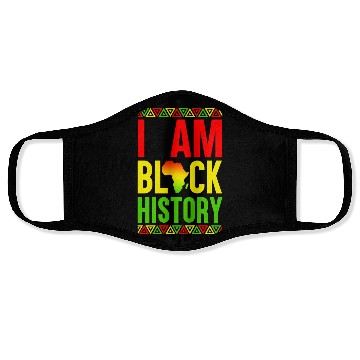 Discover I Am Black History Face Masks