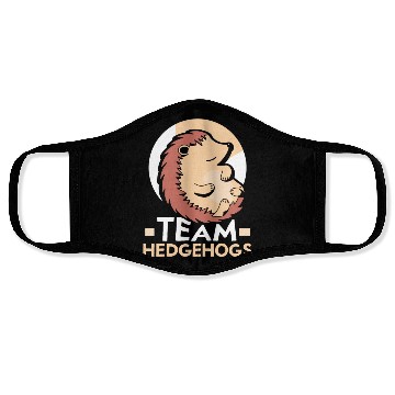 Discover Team Hedgehogs Cute Sayings Pet Animal Hedgehog Face Masks